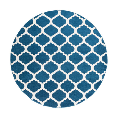 Horizon 94 inch Blue and Neutral Area Rug, Polypropylene