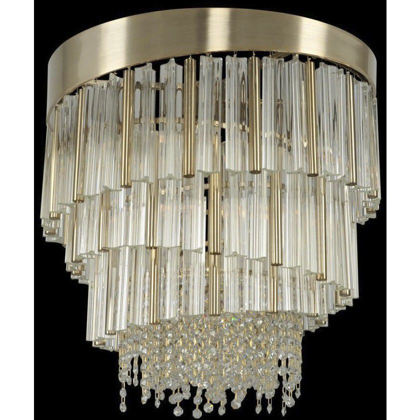 Espirali 6 Light 20 inch Brushed Champagne Gold Pendant Ceiling Light