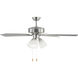 Linden 52 LED 3 52 inch Brushed Steel with Silver/American Walnut Reversible Blades Ceiling Fan