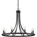 Sawyer 8 Light 30 inch Matte Black Chandelier Ceiling Light