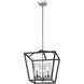 Mercer Pendant Ceiling Light in Matte Black/Chrome