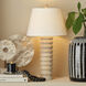 Abacus 29.5 inch Bleached Wood Table Lamp Portable Light