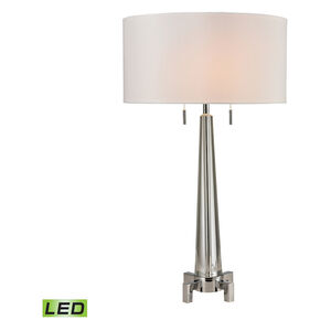 Herkimer 30 inch 9.50 watt Clear with Polished Nickel Table Lamp Portable Light