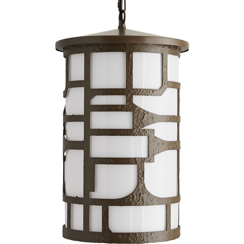 Shani 3 Light 13.5 inch Aged Brass Outdoor Pendant 