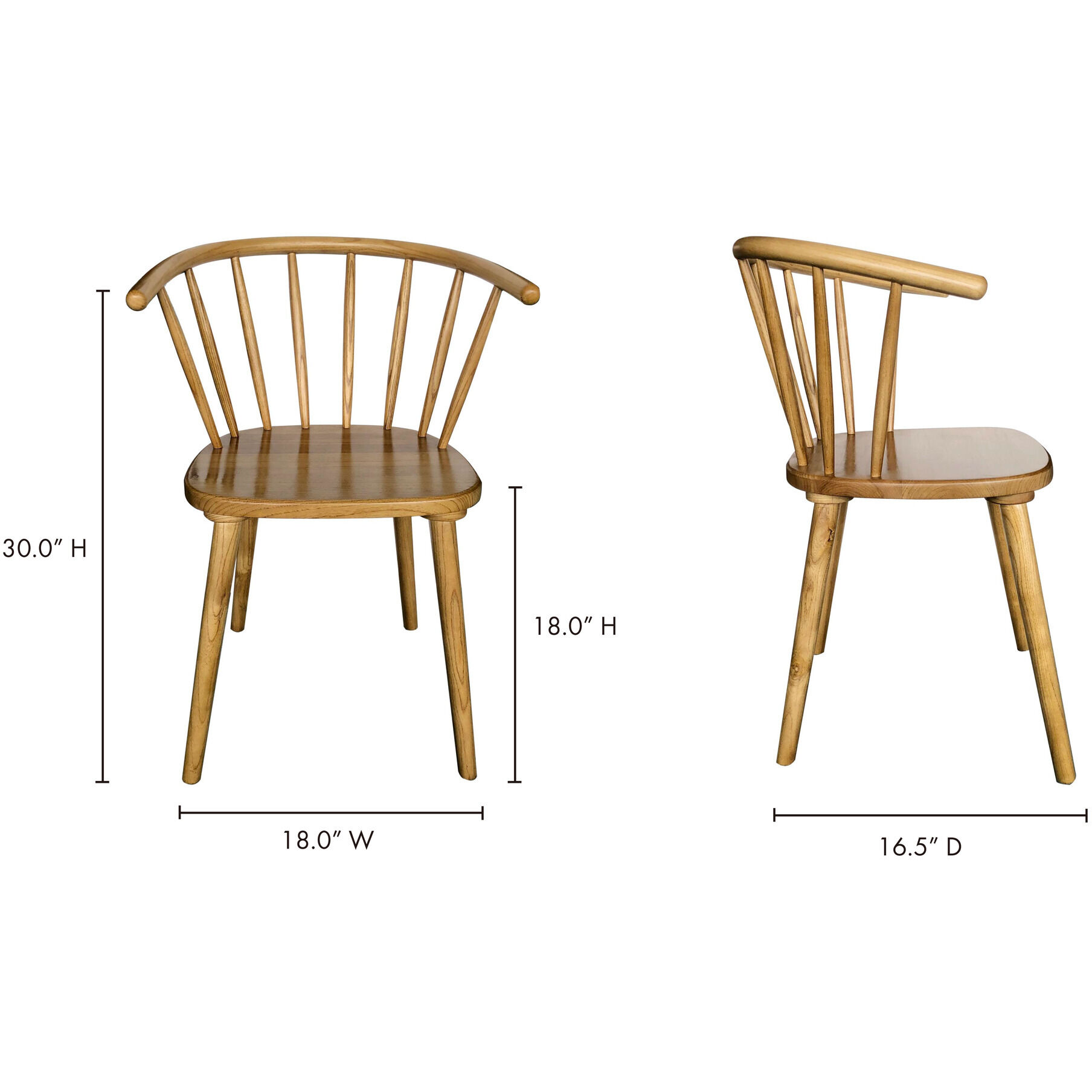 Norman Natural Dining Chair, Set of 2