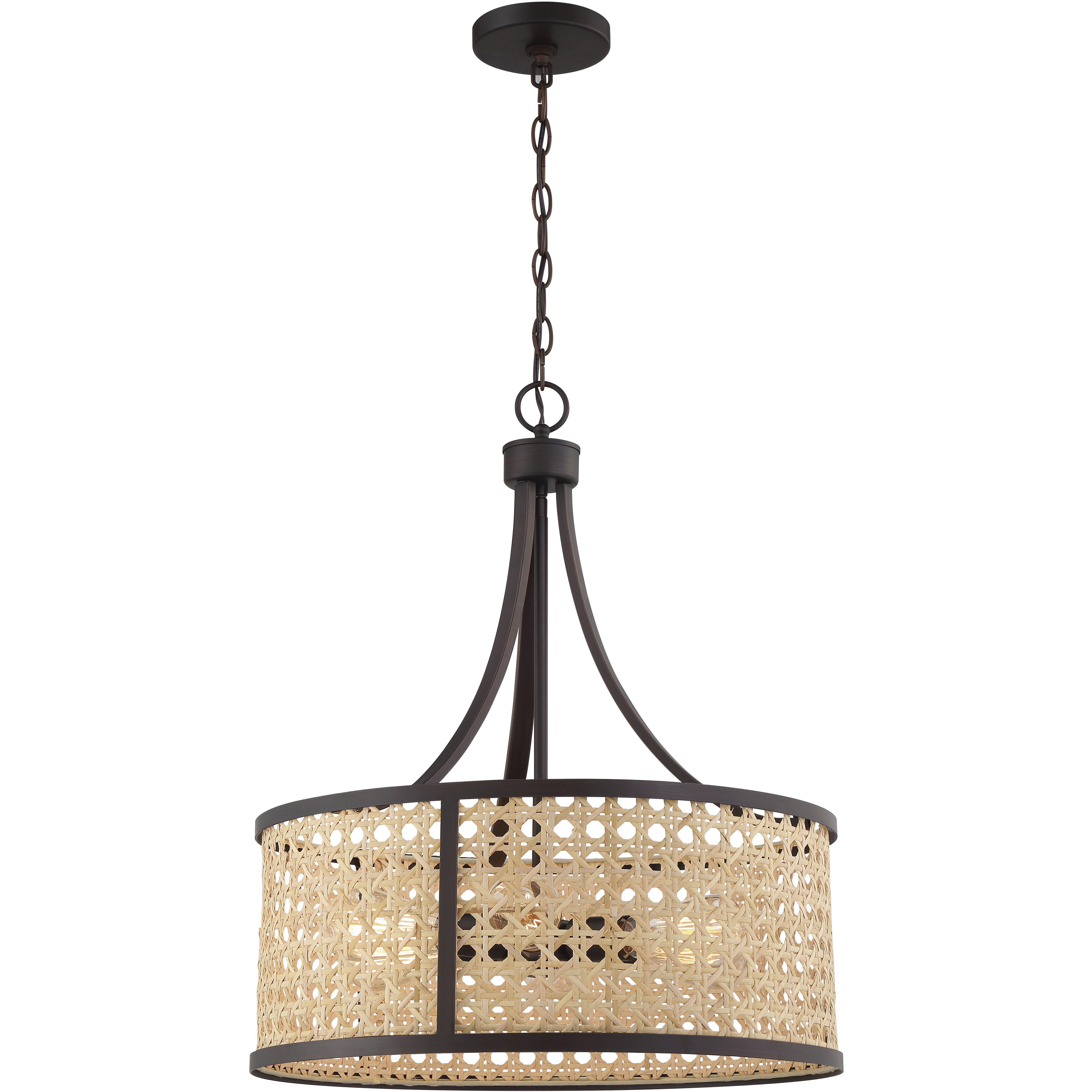 Malaya 6 Light 20.5 inch Aged Bronze Brushed Pendant Ceiling Light