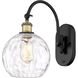 Ballston Athens Water Glass LED 8 inch Black Antique Brass Sconce Wall Light