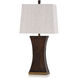 Asher 33 inch 100.00 watt Espresso Brown and Antique Brass Table Lamp Portable Light