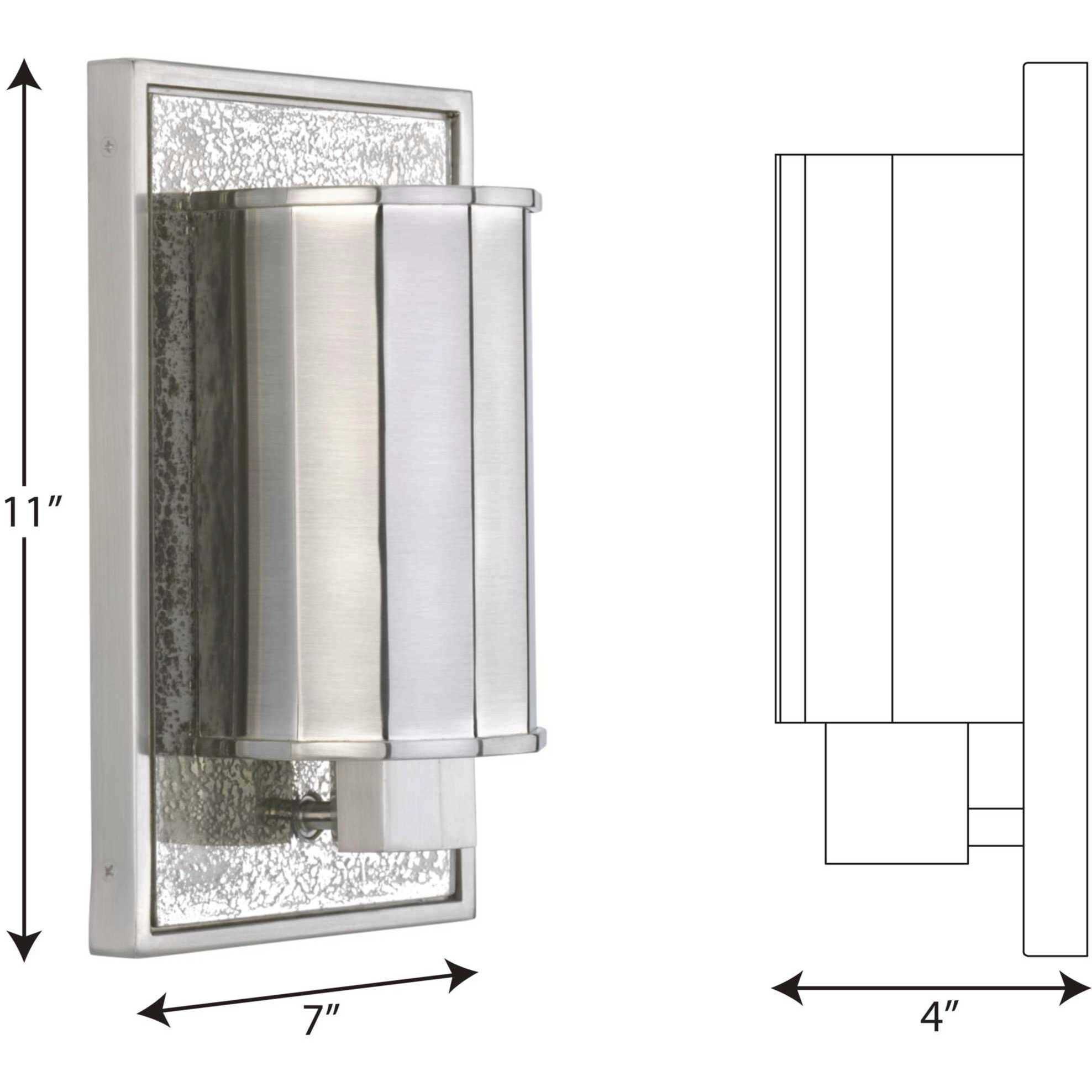 Point Dume™ Latigo Bay Wall Sconce Wall Light in Brushed Nickel, Design Series