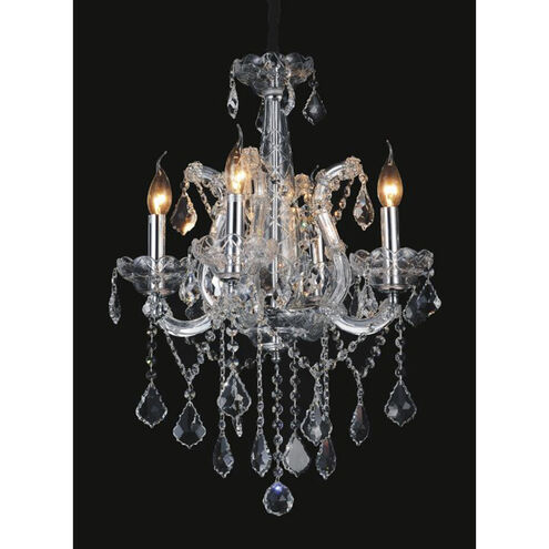 Maria Theresa 4 Light 18 inch Chrome Up Chandelier Ceiling Light