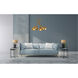 Casen 6 Light 32 inch Brass Pendant Ceiling Light