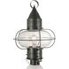 Classic Onion 1 Light 22.5 inch Gun Metal Outdoor Post Light