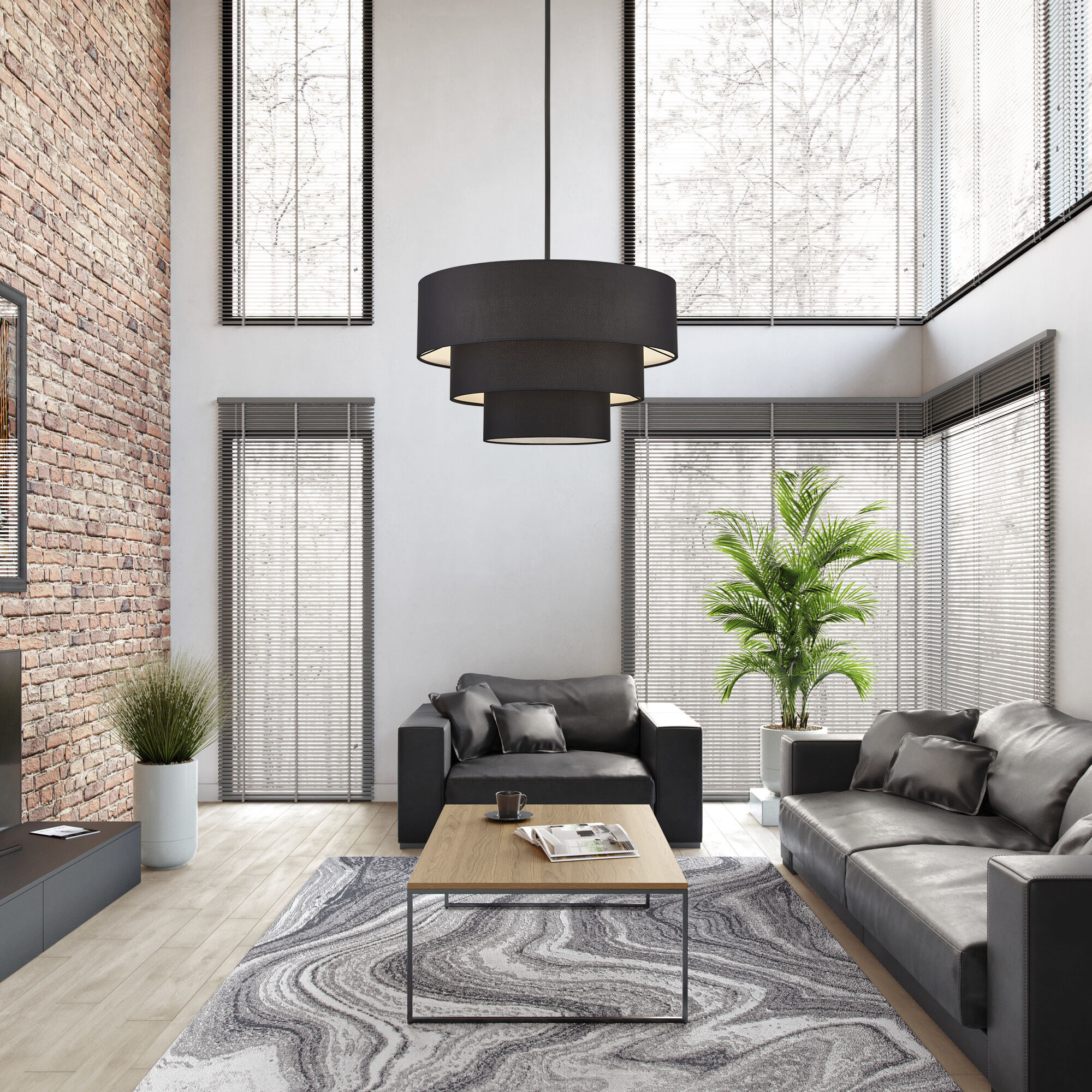 Bainbridge 5 Light 28 inch Black Pendant Chandelier Ceiling Light, Medium