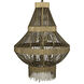 Domo 8 Light 22.5 inch Antique Brass Chandelier Ceiling Light