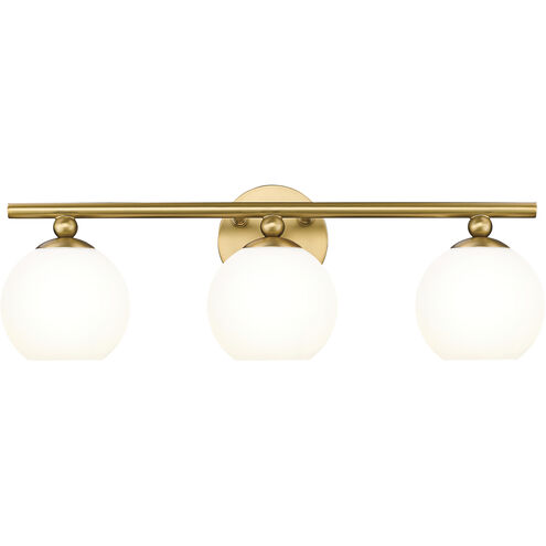 Neoma 3 Light 21.75 inch Modern Gold Vanity Wall Light
