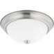 Elijah 2 Light 13 inch Brushed Nickel Flush Mount Ceiling Light
