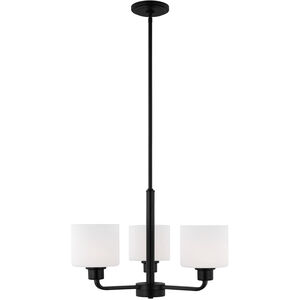 Canfield LED 19.63 inch Midnight Black Chandelier Ceiling Light