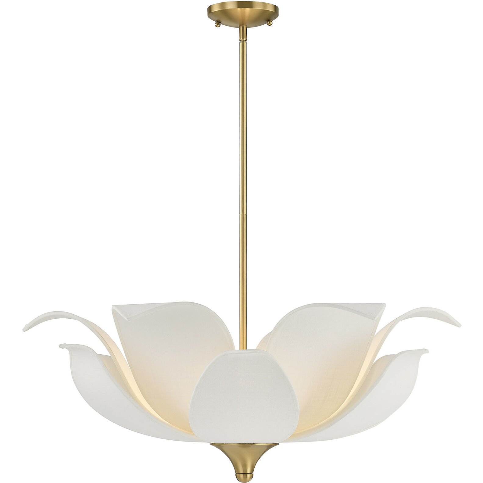 Elsie 6 Light 30 inch Warm Brass Covertible SemiFlush Ceiling Light