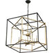 Canada 9 Light 28 inch Black and Gold Chandelier Ceiling Light