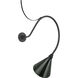 Thomas O'Brien Academy Barn Light LED 37 inch Matte Black Anchored Larrabee Barn Light in 9" Green Conical Savannah Shade