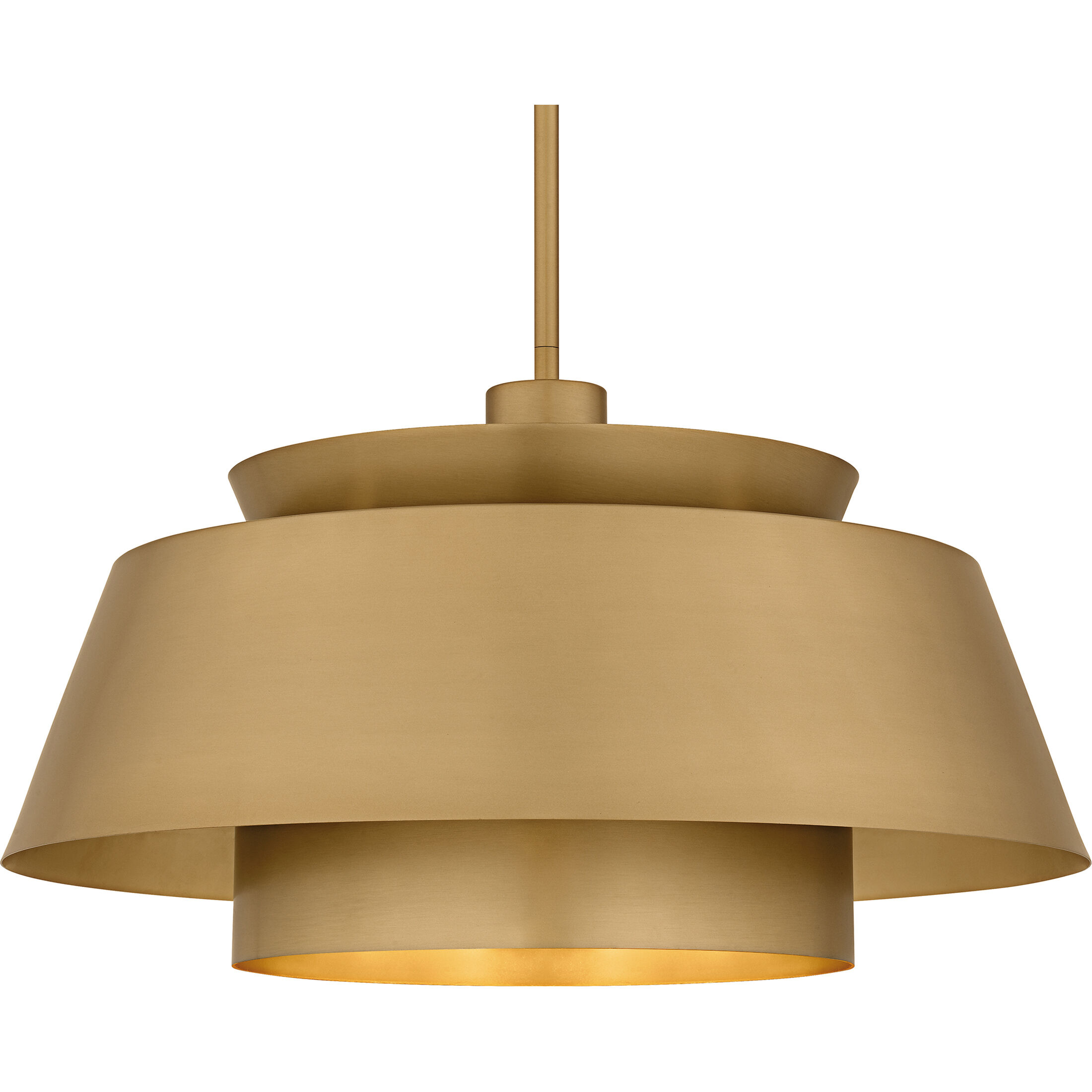 Lumi 3 Light 24 inch Brushed Weathered Brass Pendant Ceiling Light, Large