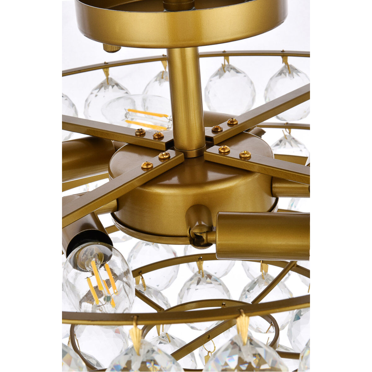 Savannah 5 Light 18 inch Brass Flush Mount Ceiling Light