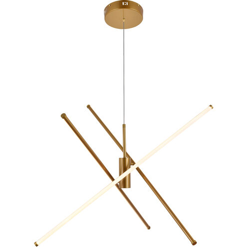 Sonya 3 Light 44 inch Gold Pendant Ceiling Light