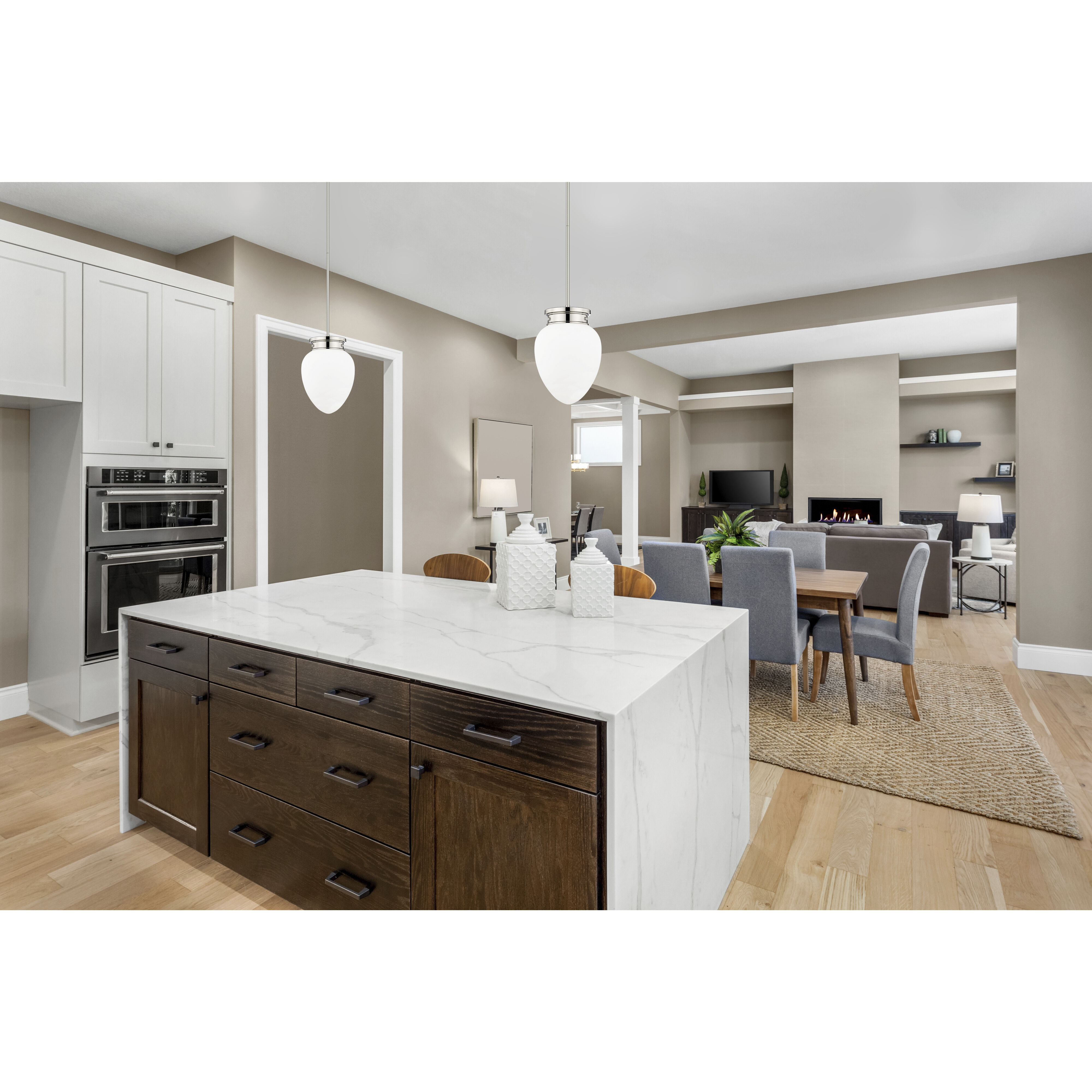 Gideon 1 Light 10 inch Polished Nickel Pendant Ceiling Light