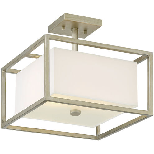 Chloie 2 Light 13 inch Sterling Gold Semi-Flush Ceiling Light