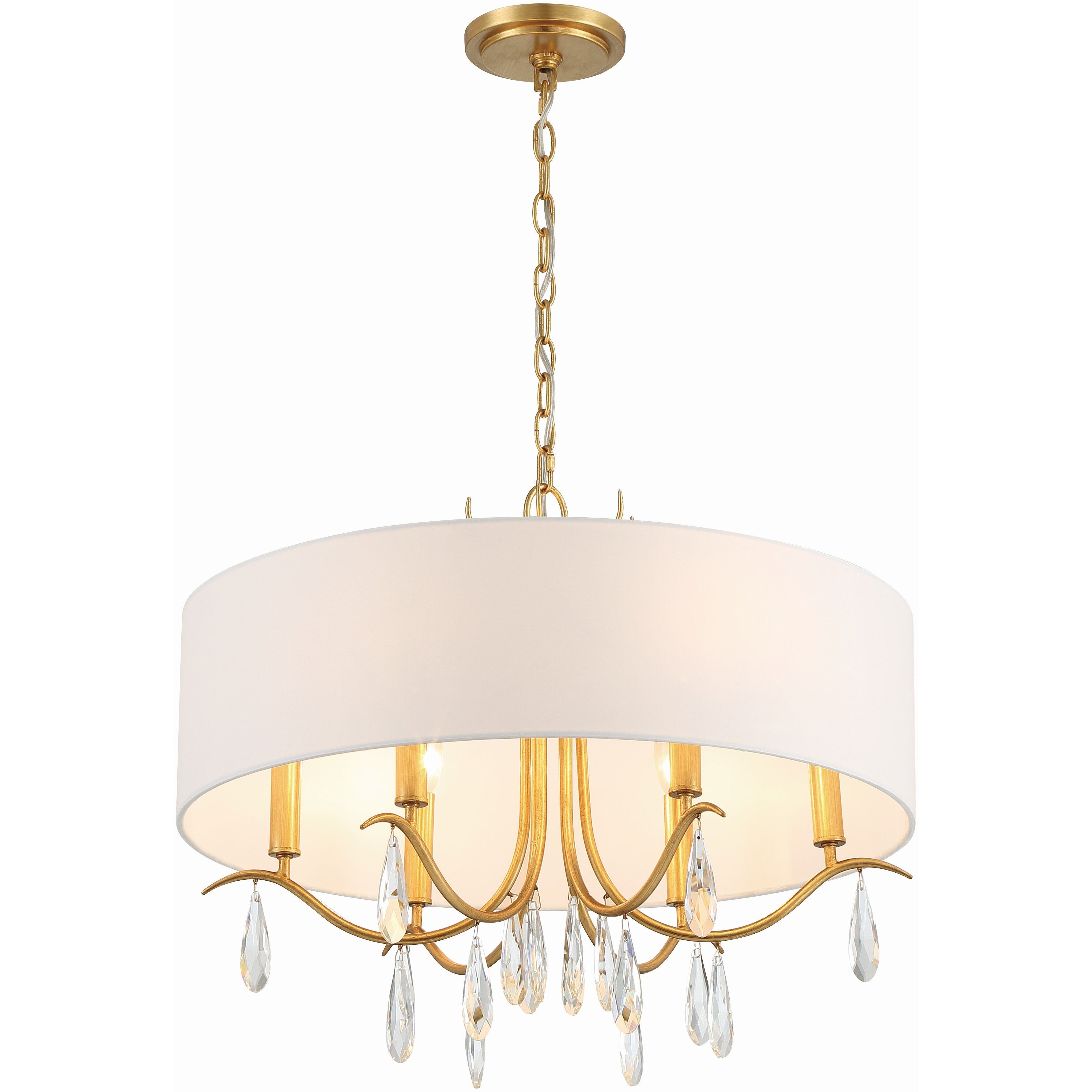 Rollins 6 Light 24 inch Antique Gold Chandelier Ceiling Light