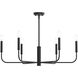 Reines 6 Light 32 inch Matte Black Chandelier Ceiling Light