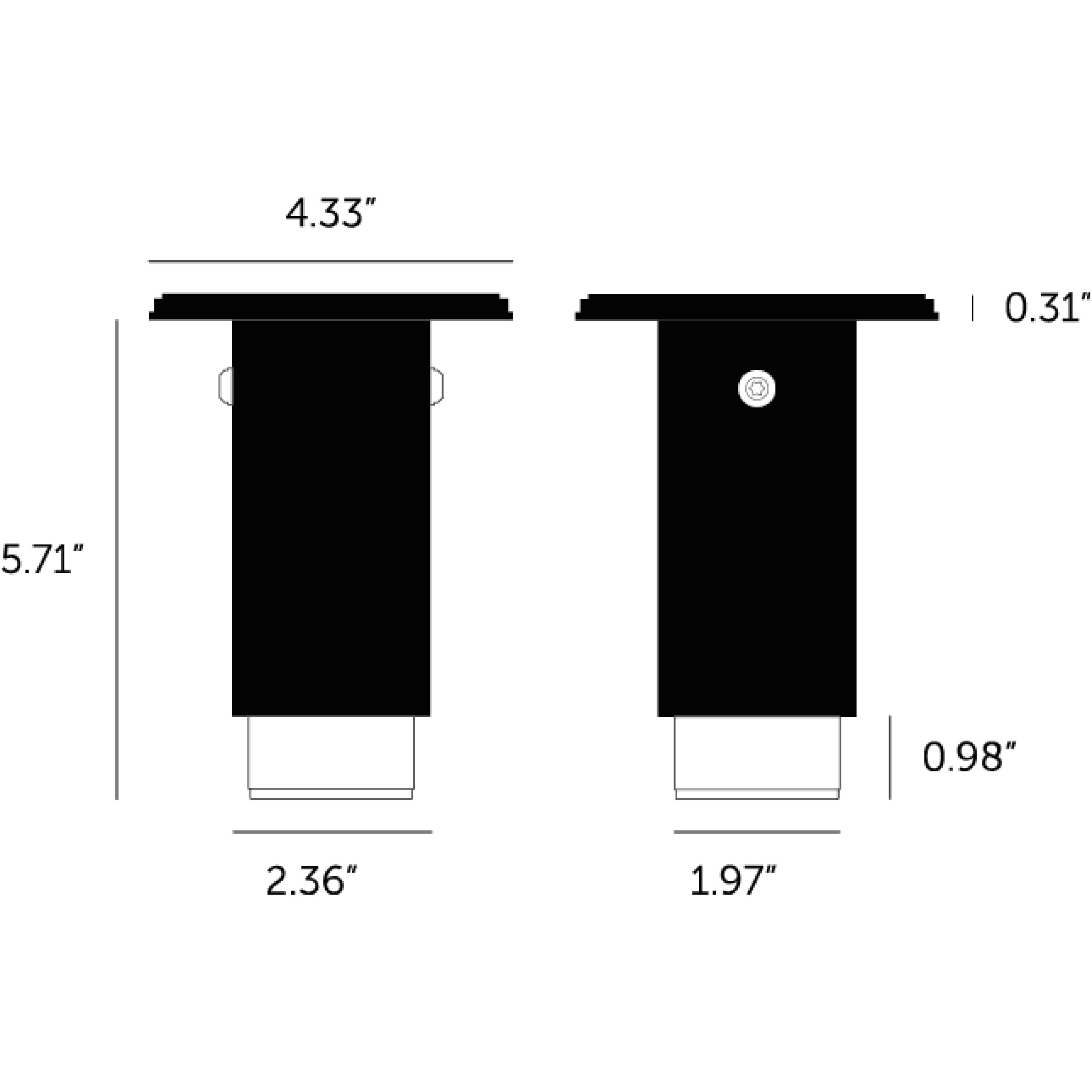 Exhaust Surface 1 Light 110-120 Graphite / Black Spotlight Ceiling Light