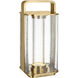 Kelly by Kelly Wearstler Flacara 15.4 X 7 inch Hand Rubbed Antique Brass Rechargeable Table Lantern