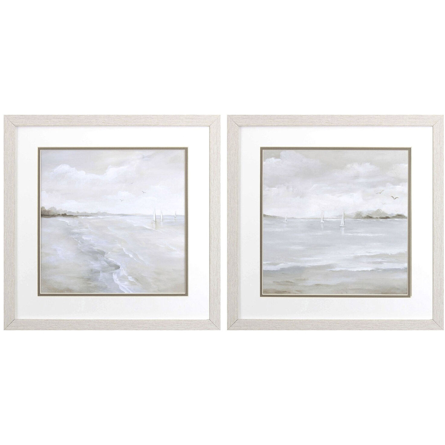 Waterside Neutral and Gray and Brown Framed Art, Propac
