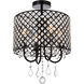 Elise 4 Light 14 inch Black Flush Mount Ceiling Light
