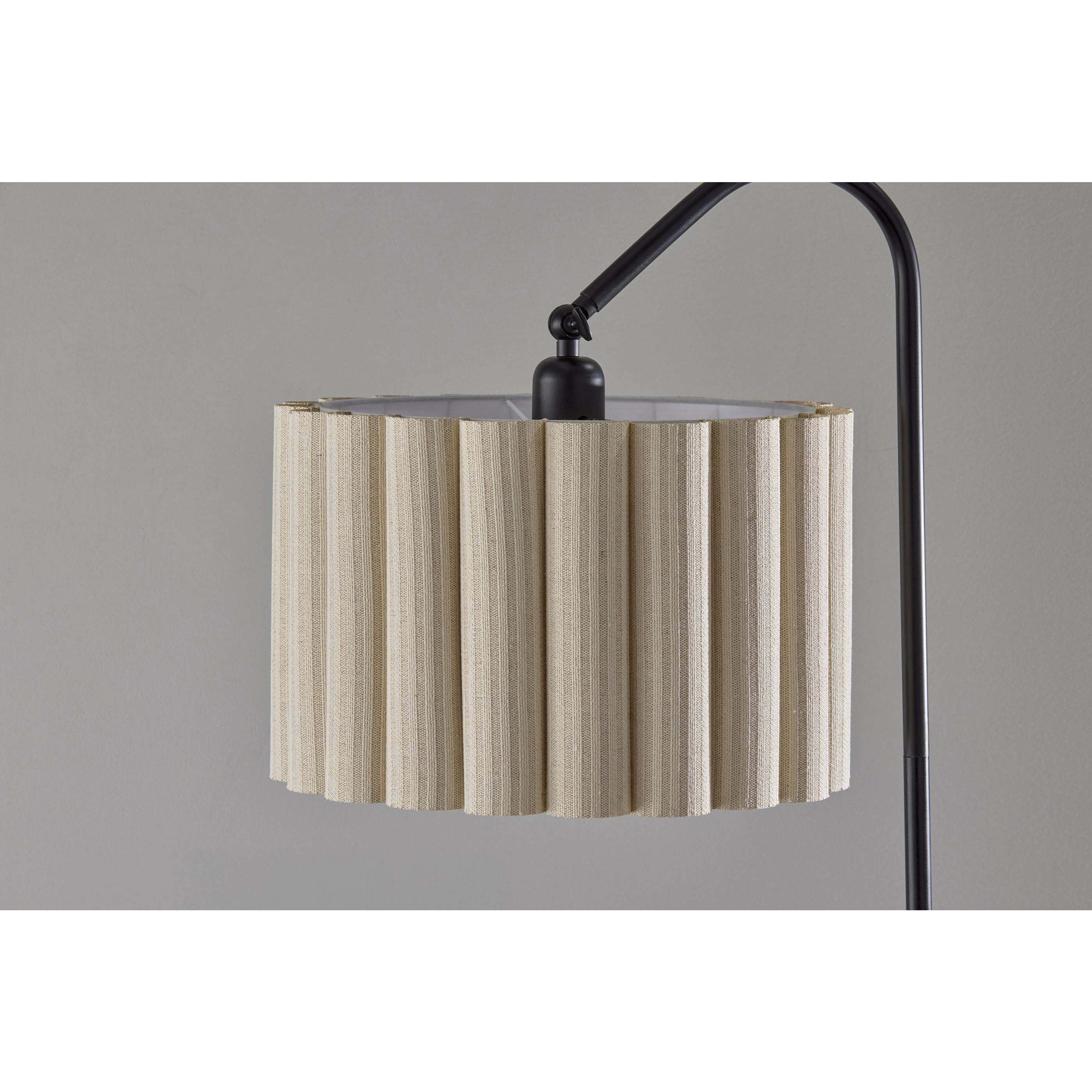 Caldwell 62 inch 100.00 watt Black and Natural Wood Shelf Floor Lamp Portable Light