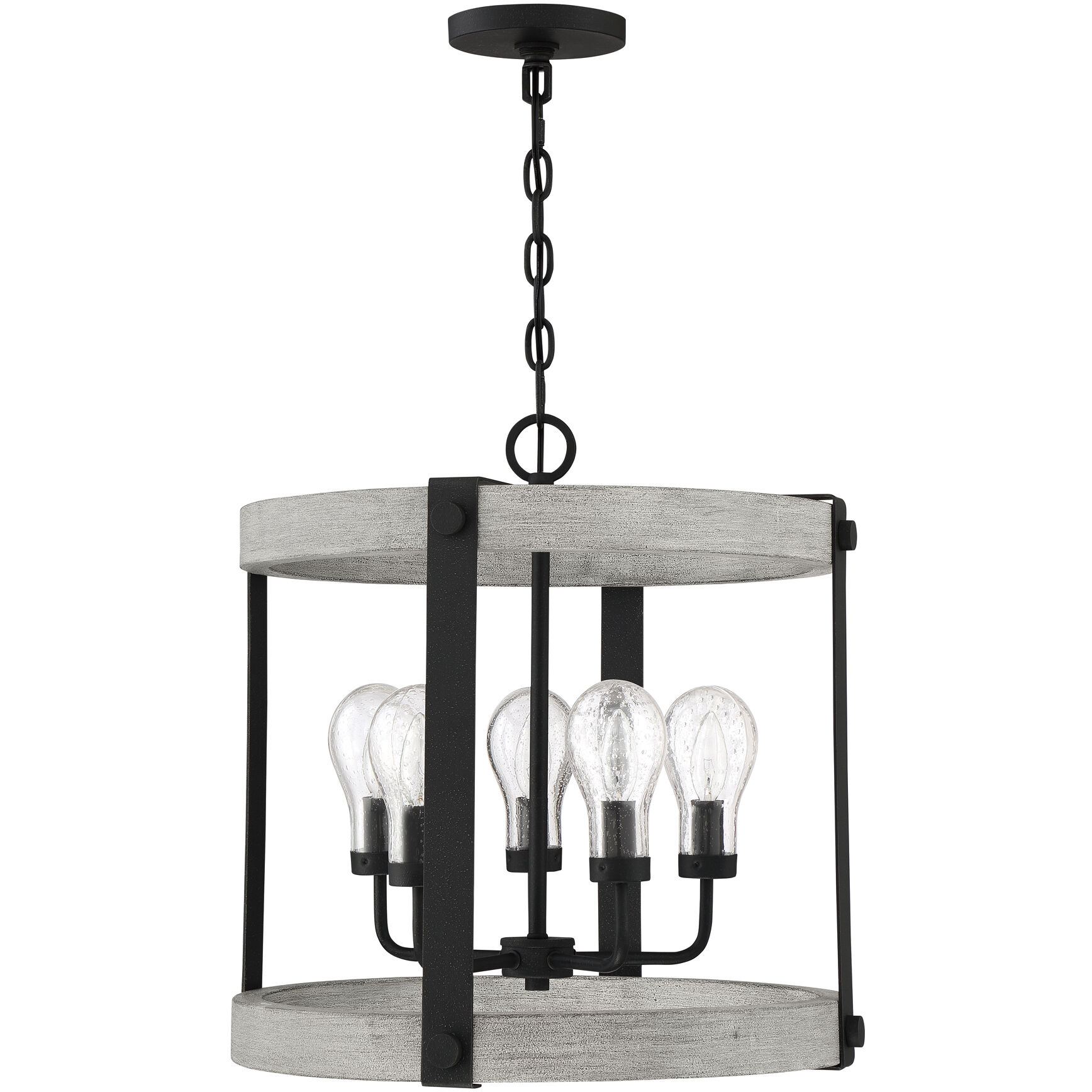 Carlisle 5 Light 21 inch Grey Ash Outdoor Pendant, Outdoor