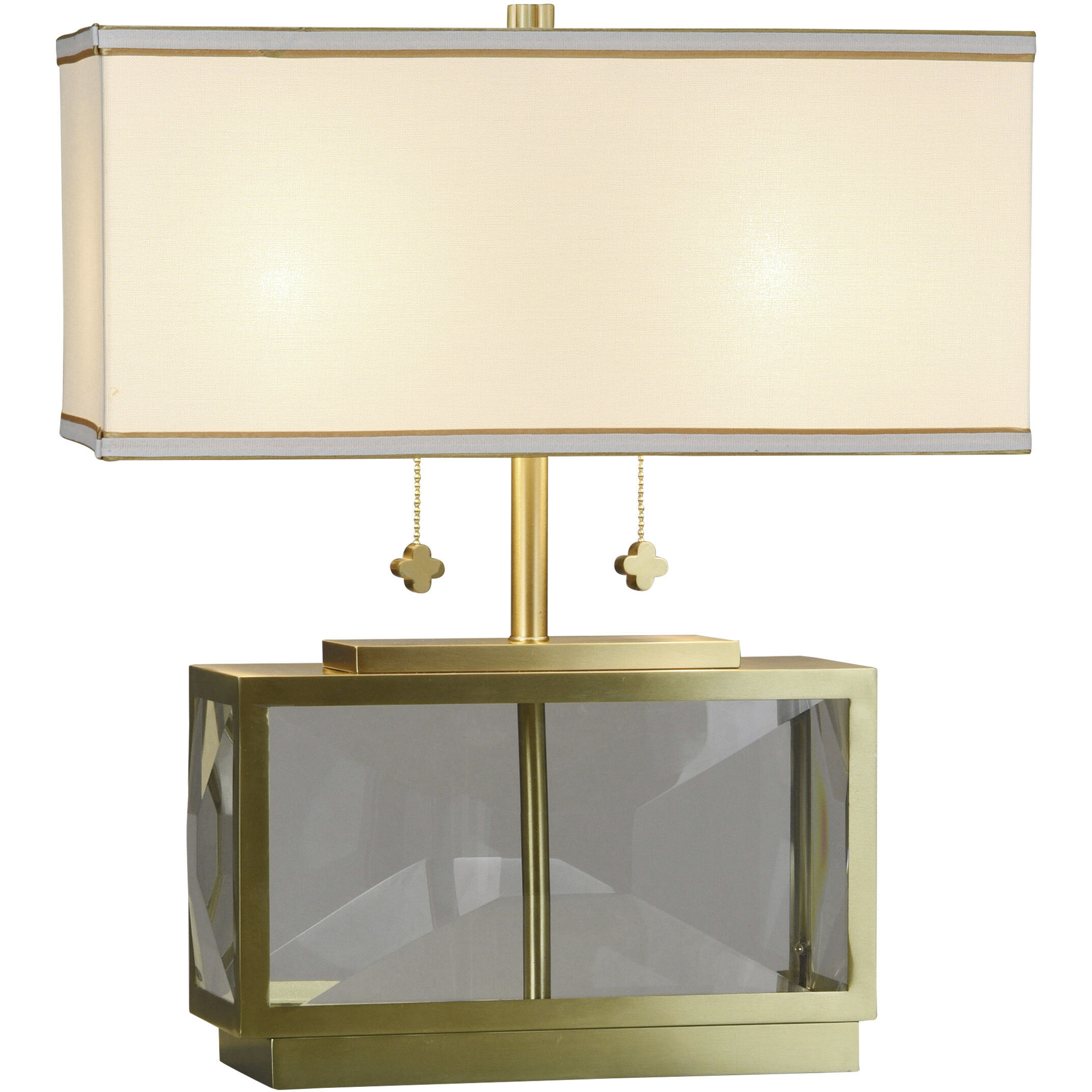 Celeste 21 inch 60 watt Polished Brass and Clear Table Lamp Portable Light