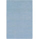 Pure 72 X 48 inch Blue Area Rug, Bamboo Silk and Cotton