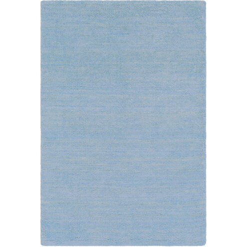 Pure 72 X 48 inch Blue Area Rug, Bamboo Silk and Cotton