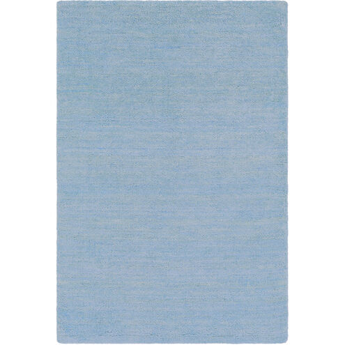 Pure 72 X 48 inch Blue Area Rug, Bamboo Silk and Cotton