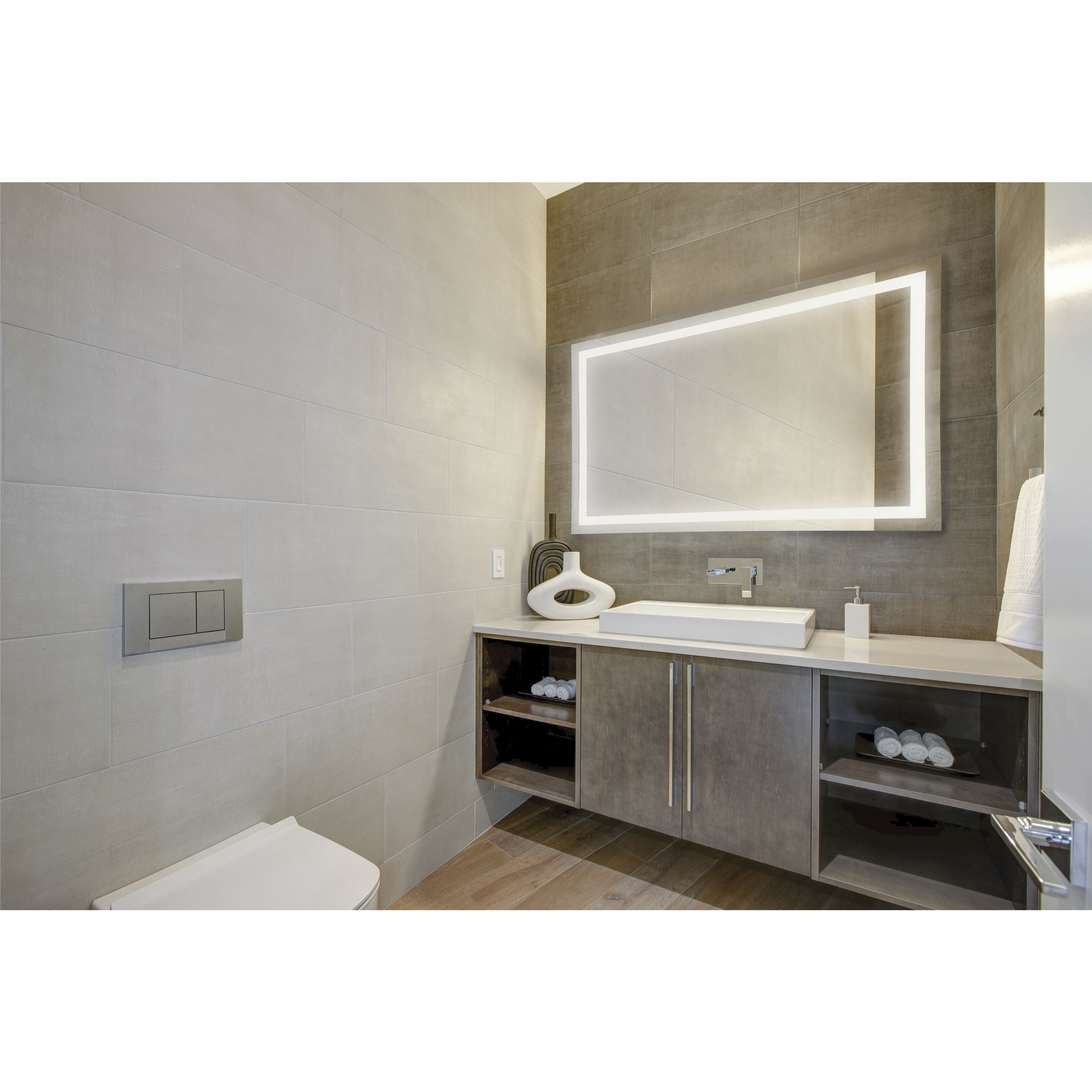 Aspen 55 X 35.5 inch Silver Mirror, Large