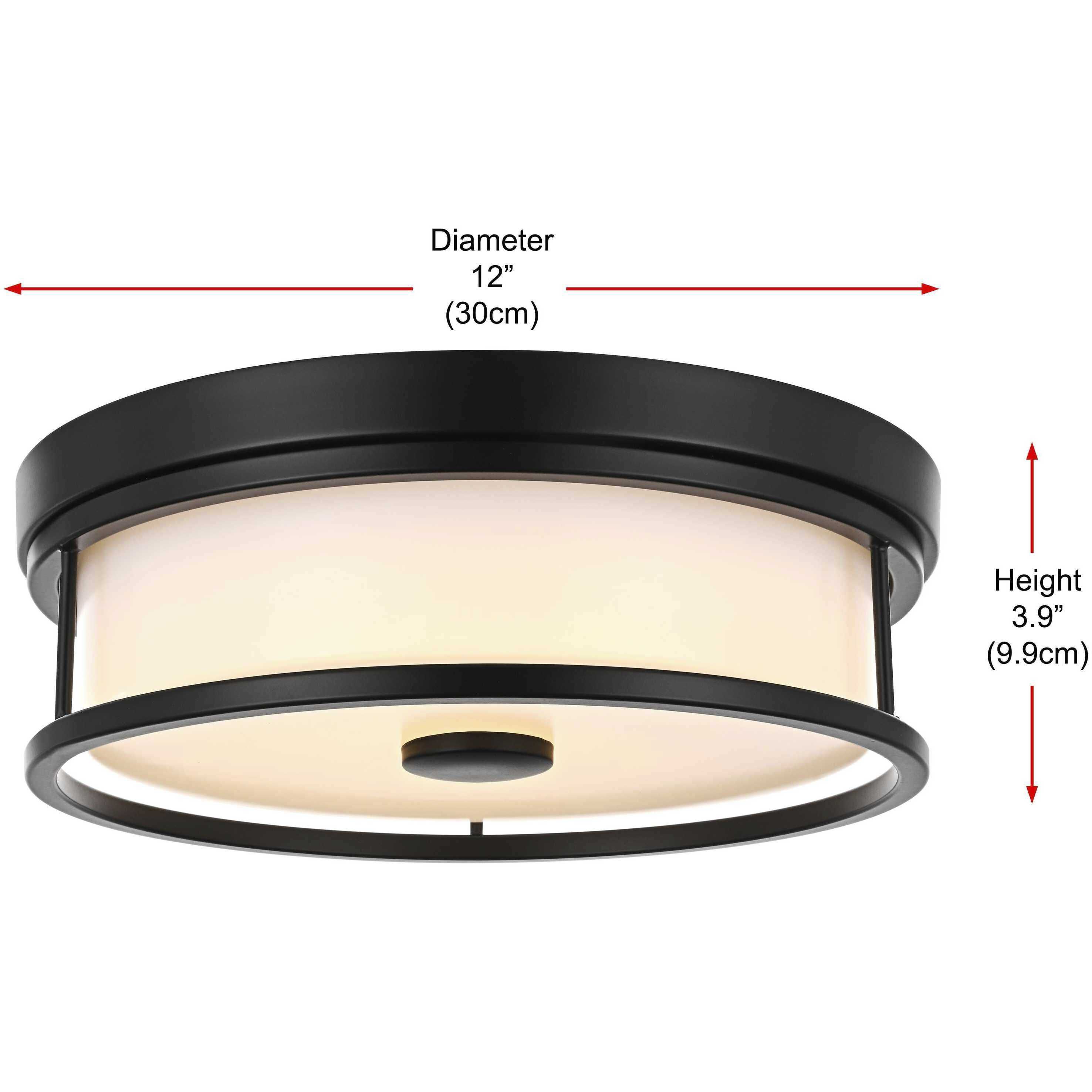 Kolson 12 inch Black Flush Mount Ceiling Light