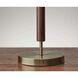 Hamilton 26 inch 100.00 watt Walnut and Antique Brass Table Lamp Portable Light
