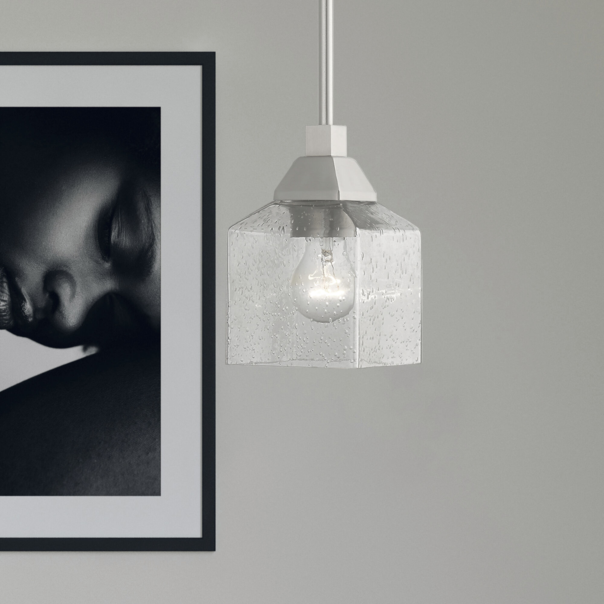 Aragon 1 Light 5 inch Brushed Nickel Mini Pendant Ceiling Light