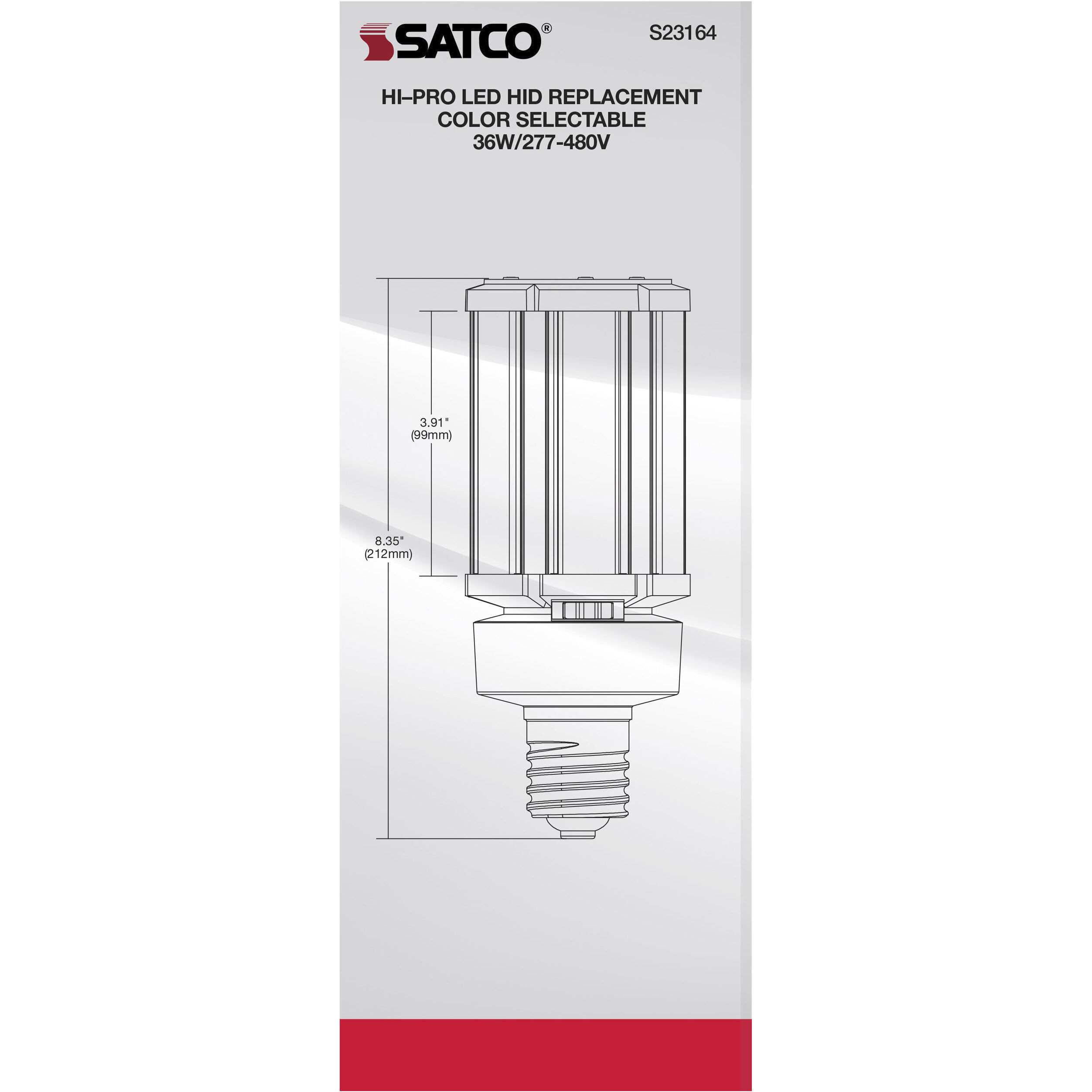 Lumos LED Mogul Extended 36 watt 277-480 3000K/4000K/5000K HID Replacements, HID Replacements