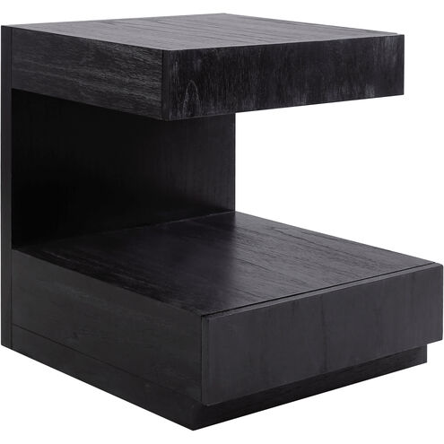 Checkmate 24 X 22 inch Checkmate Black Accent Table