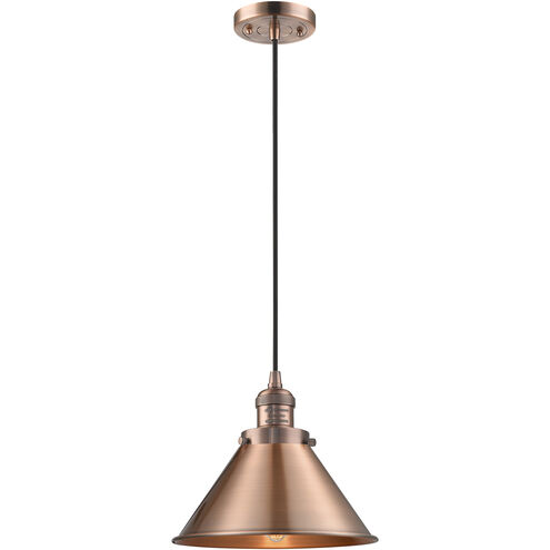 Franklin Restoration Briarcliff 1 Light 10 inch Antique Copper Mini Pendant Ceiling Light in Incandescent, Franklin Restoration