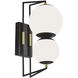 Cosmos LED 18.38 inch Matte Black with Satin Brass and Matte White Outdoor Wall Sconce