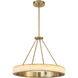Divinely LED 29 inch Celeste Brass Chandelier Ceiling Light